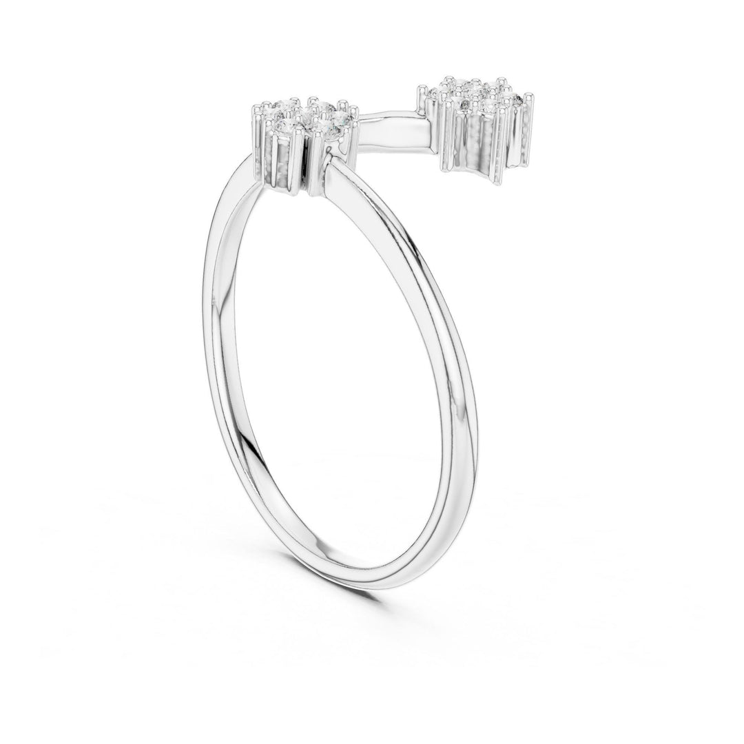 Round Cut Lab Grown Diamond Cluster Ring, 0.14ct Total, Solid Gold