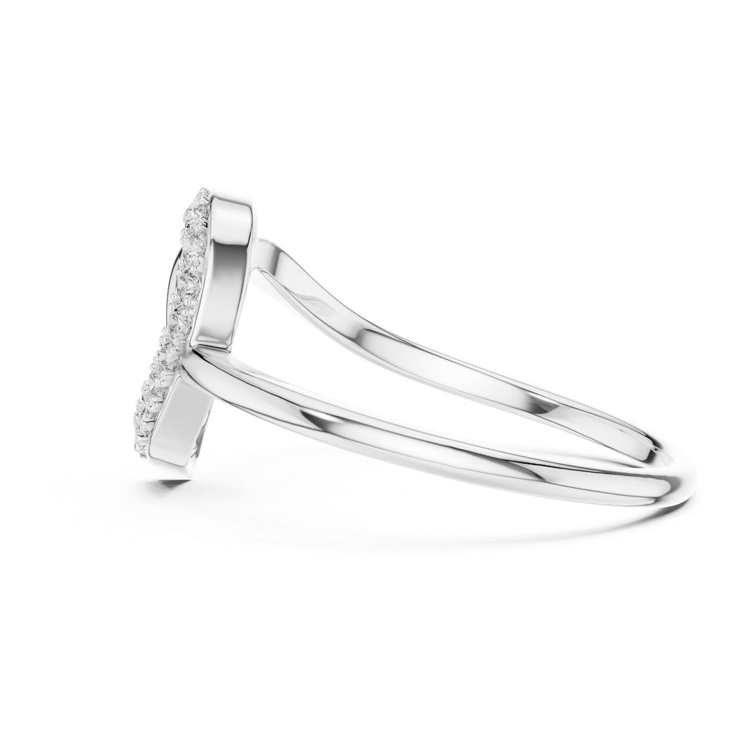 Round Cut Lab Grown Diamond Cluster Ring, 0.12ct Total, Solid Gold
