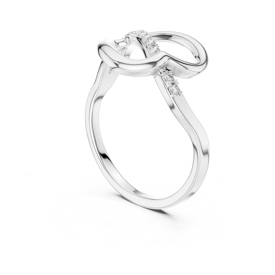 Round Cut Lab Grown Diamond Half Eternity Band, 0.10ct Total, Solid Gold