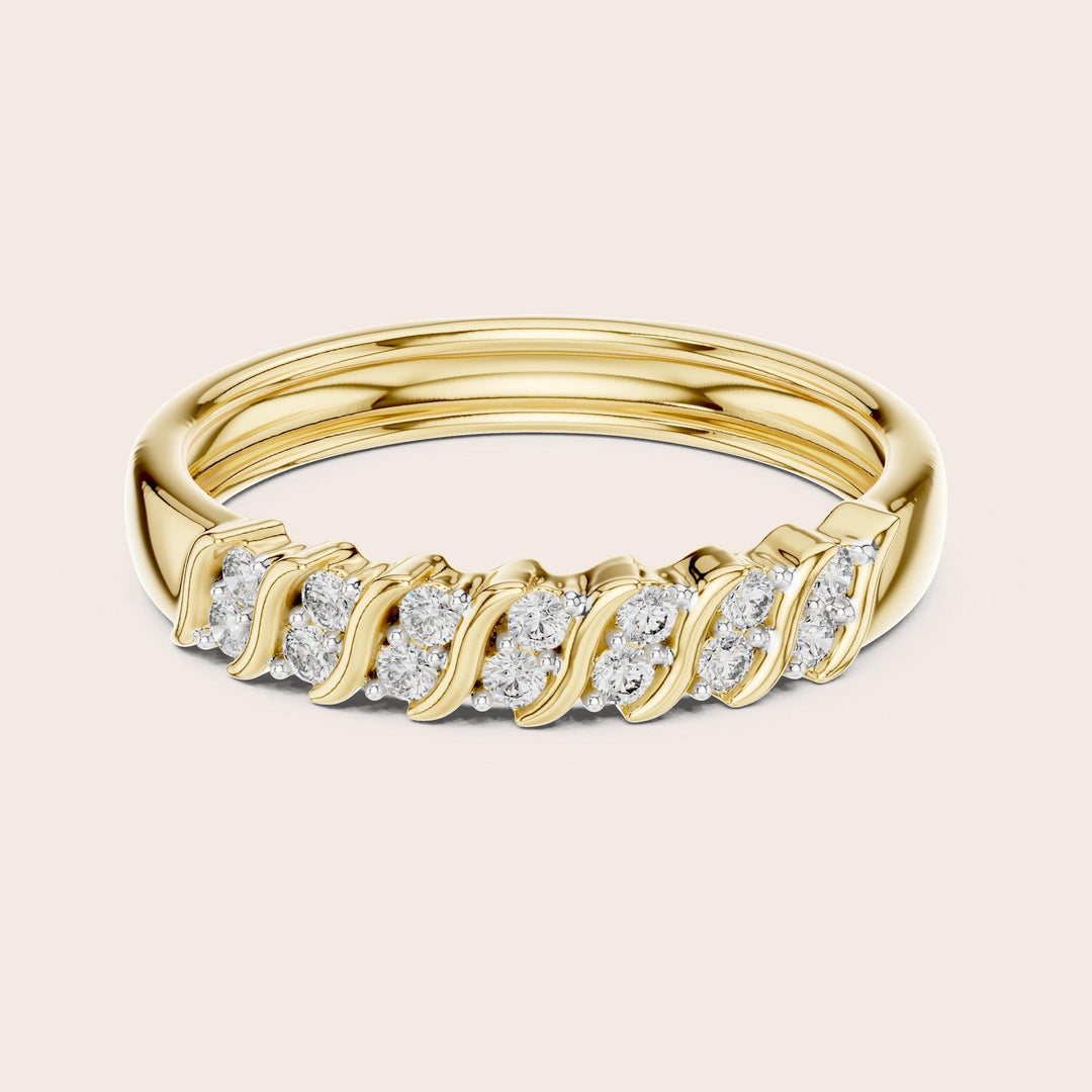 Round Cut Lab Grown Diamond Cluster Ring, 0.17ct Total, Solid Gold