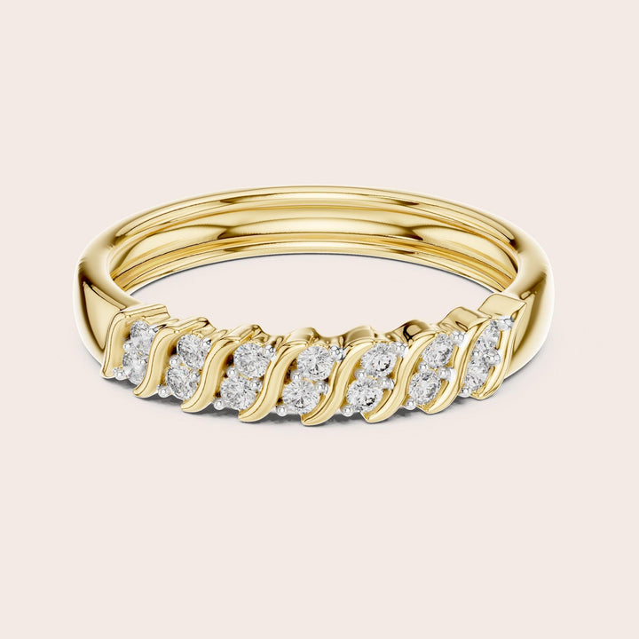 Round Cut Lab Grown Diamond Cluster Ring, 0.17ct Total, Solid Gold