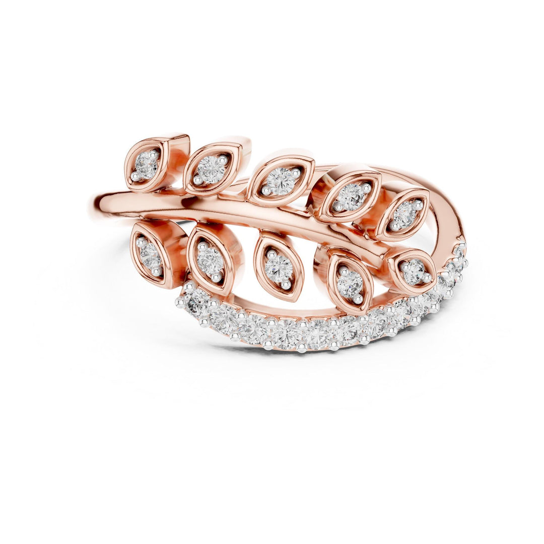 Round Cut Lab Grown Diamond Half Eternity Band, 0.27ct Total, Solid Gold