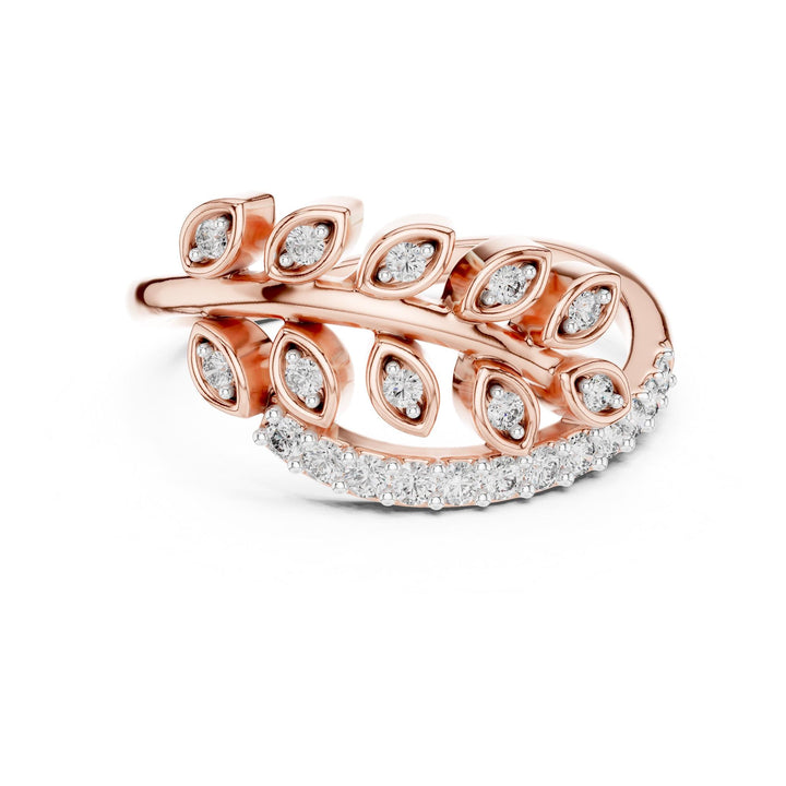 Round Cut Lab Grown Diamond Half Eternity Band, 0.27ct Total, Solid Gold