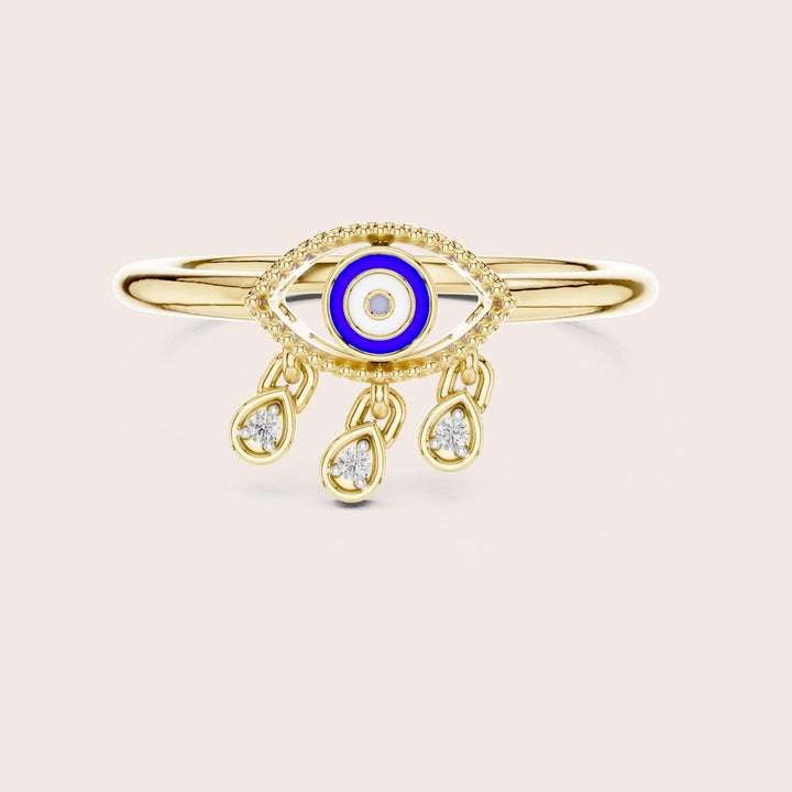 Round Cut Lab Grown Diamond Cluster Ring, 0.02ct Total, Solid Gold