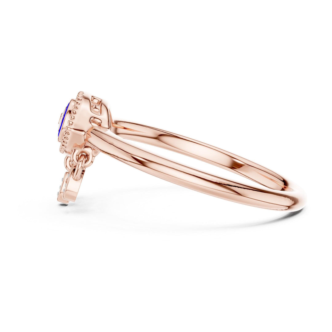 Round Cut Lab Grown Diamond Cluster Ring, 0.02ct Total, Solid Gold