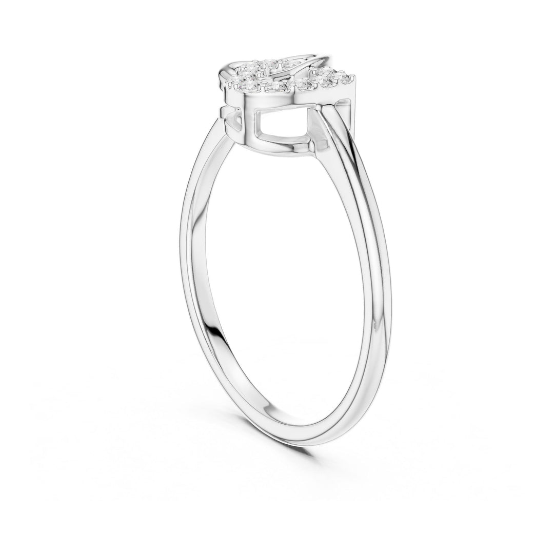 Round Cut Lab Grown Diamond Cluster Ring, 0.09ct Total, Solid Gold