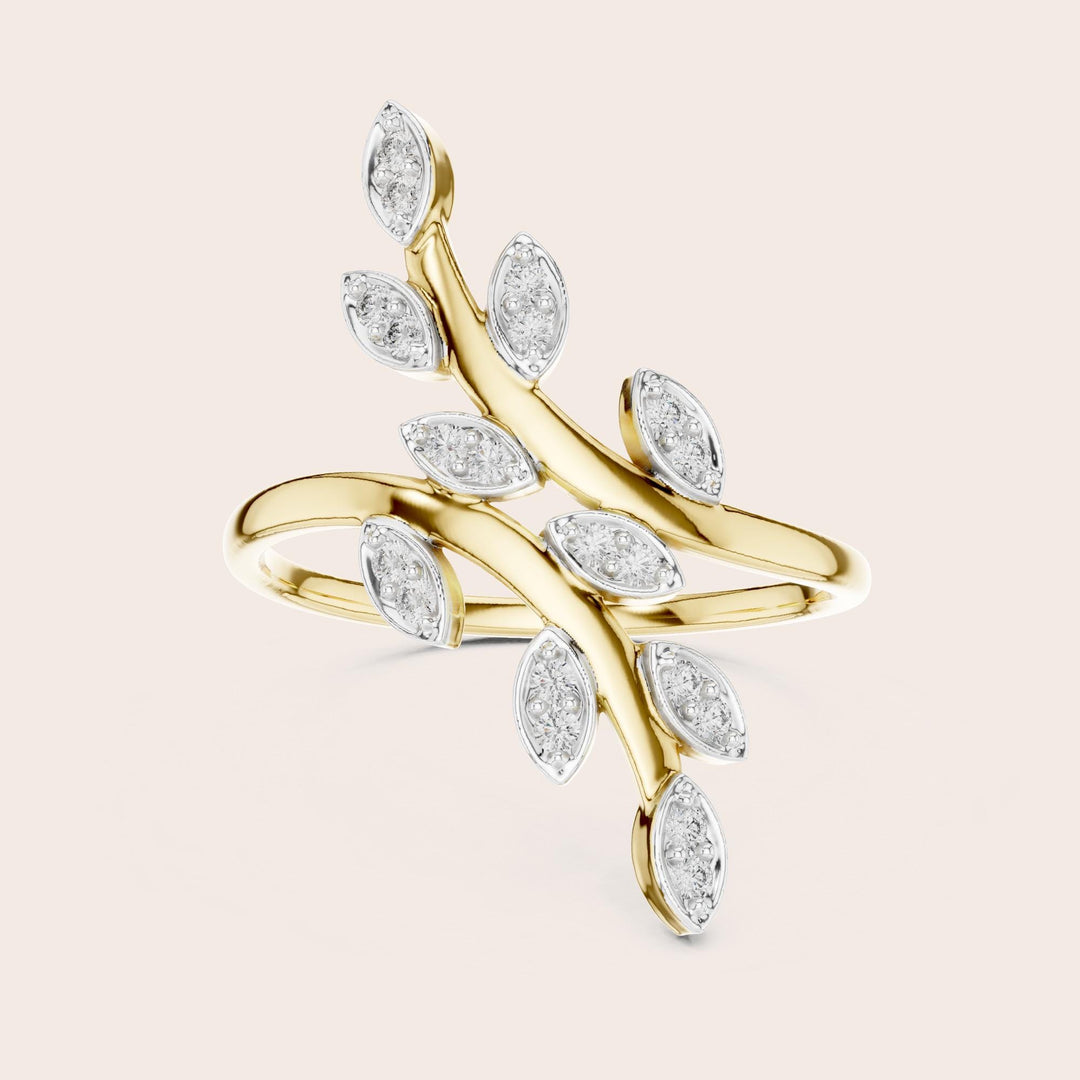 Round Cut Lab Grown Diamond Cluster Ring, 0.16ct Total, Solid Gold