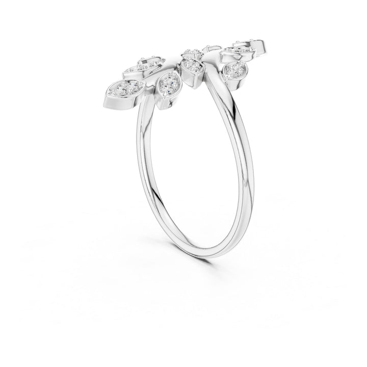 Round Cut Lab Grown Diamond Cluster Ring, 0.16ct Total, Solid Gold