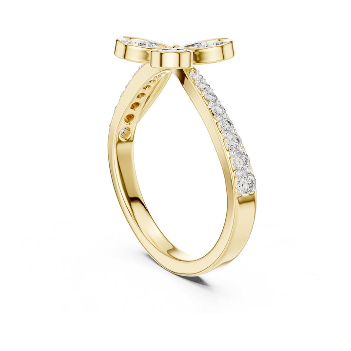 Round Cut Lab Grown Diamond Half Eternity Band, 0.35ct Total, Solid Gold