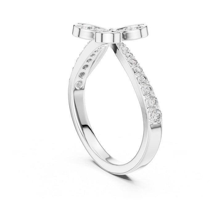 Round Cut Lab Grown Diamond Half Eternity Band, 0.35ct Total, Solid Gold