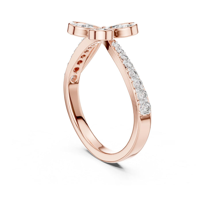 Round Cut Lab Grown Diamond Half Eternity Band, 0.35ct Total, Solid Gold