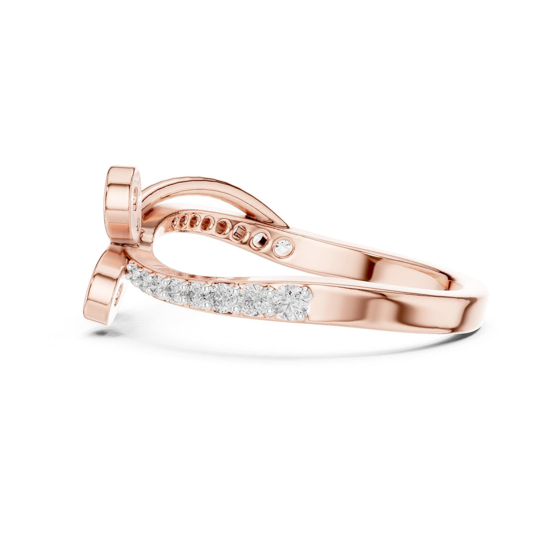 Round Cut Lab Grown Diamond Half Eternity Band, 0.35ct Total, Solid Gold