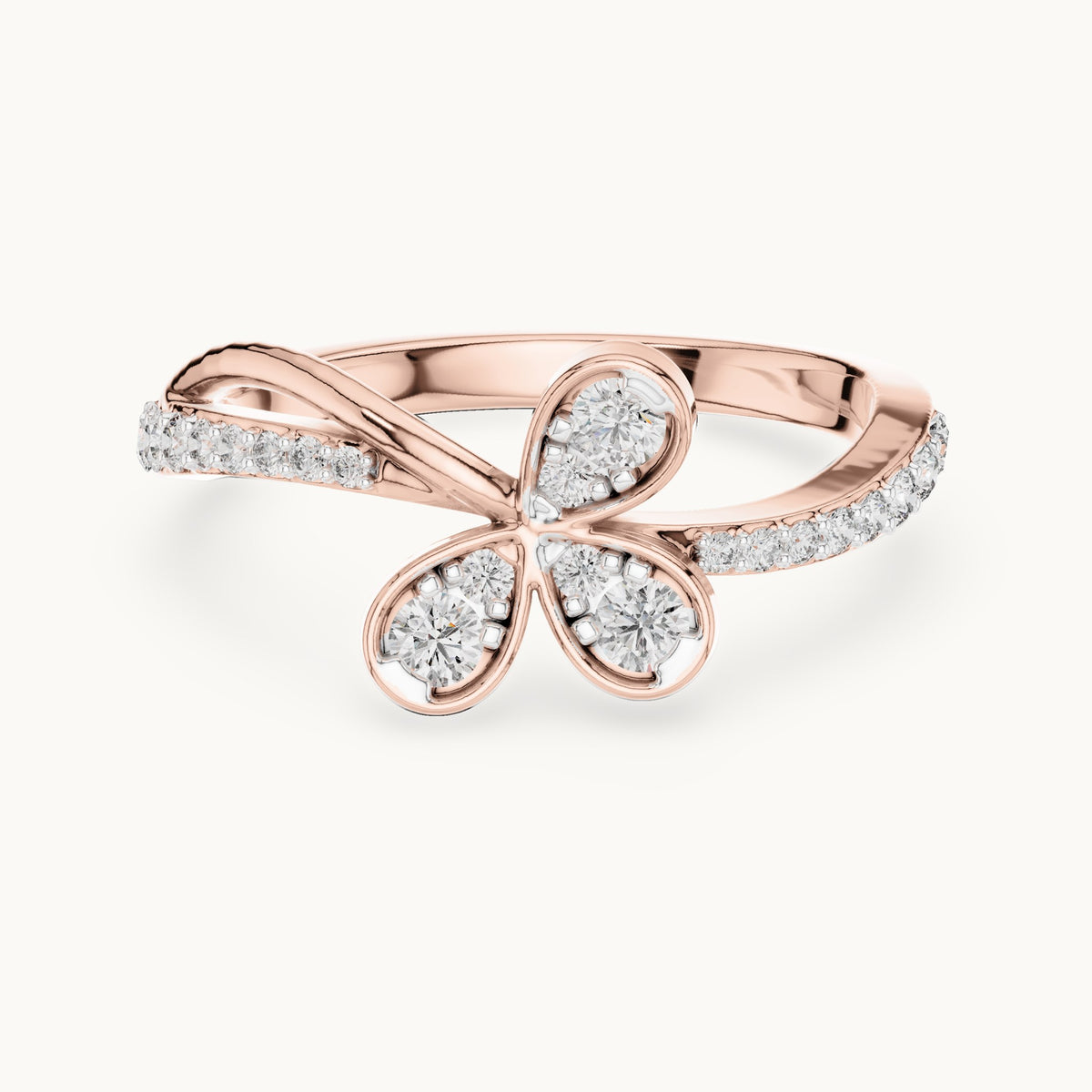 Round cut lab-grown diamond half eternity band, 0.35 CT TW, solid gold, view 9