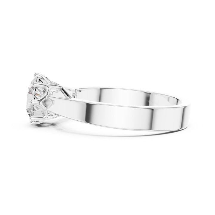 Round Cut Lab Grown Diamond Solitaire Ring, 1.00ct Total, Solid Gold