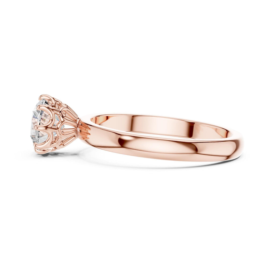 Round Cut Lab Grown Diamond Solitaire Ring, 1.00ct Total, Solid Gold
