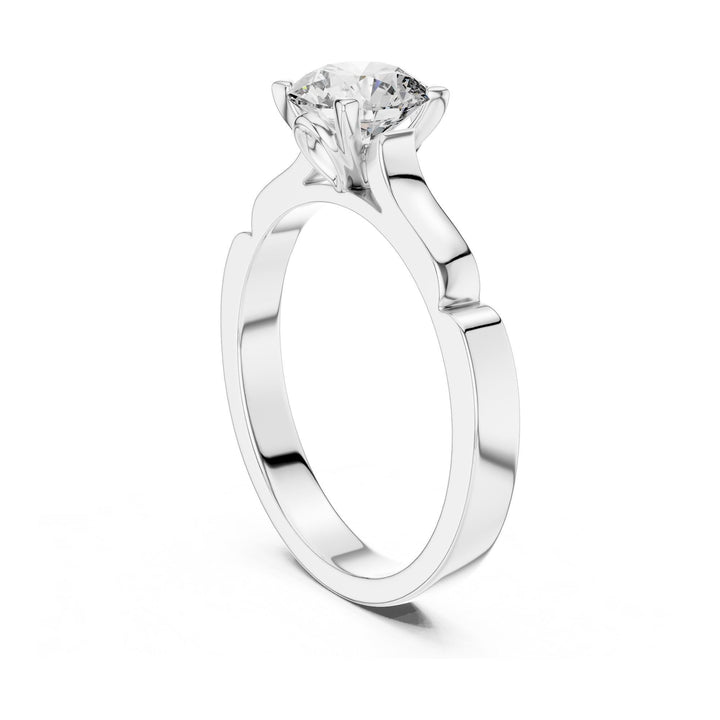 Round Cut Lab Grown Diamond Solitaire Ring, 1.00ct Total, Solid Gold