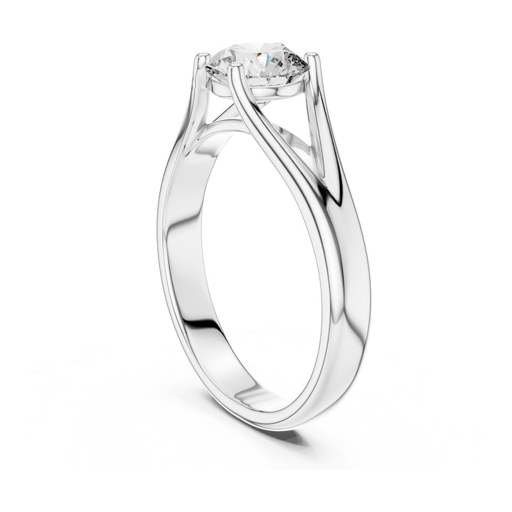 Round Cut Lab Grown Diamond Solitaire Ring, 1.00ct Total, Solid Gold