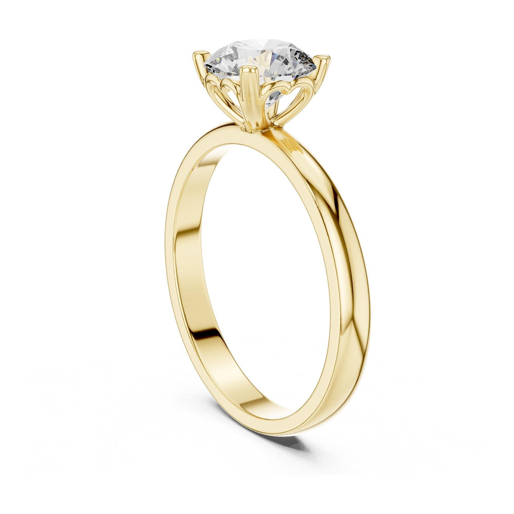 Round Cut Lab Grown Diamond Solitaire Ring, 1.00ct Total, Solid Gold