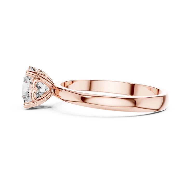 Round Cut Lab Grown Diamond Solitaire Ring, 1.00ct Total, Solid Gold