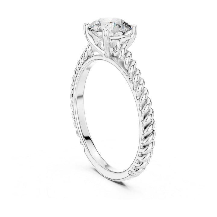 Round Cut Lab Grown Diamond Solitaire Ring, 1.00ct Total, Solid Gold