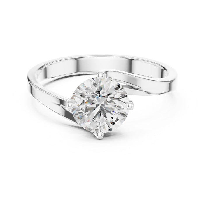 Round Cut Lab Grown Diamond Solitaire Ring, 1.00ct Total, Solid Gold