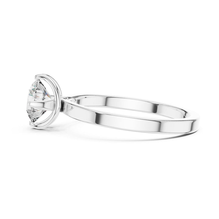 Round Cut Lab Grown Diamond Solitaire Ring, 1.00ct Total, Solid Gold