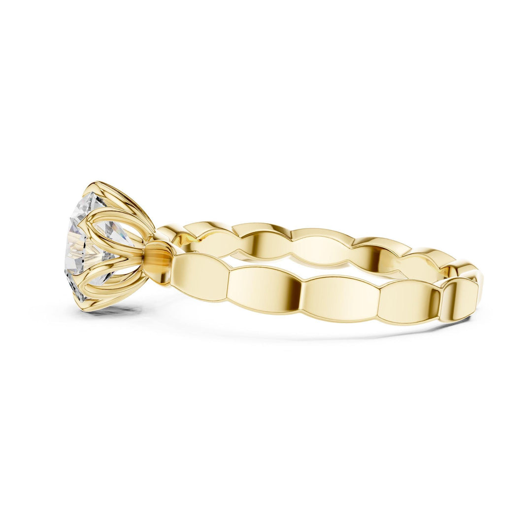 Round Cut Lab Grown Diamond Solitaire Ring, 1.00ct Total, Solid Gold