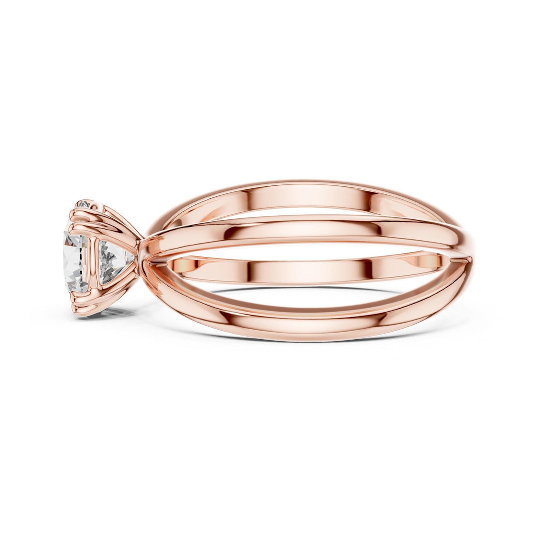 Round Cut Lab Grown Diamond Solitaire Ring, 1.00ct Total, Solid Gold