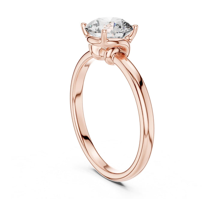 Round Cut Lab Grown Diamond Solitaire Ring, 1.00ct Total, Solid Gold