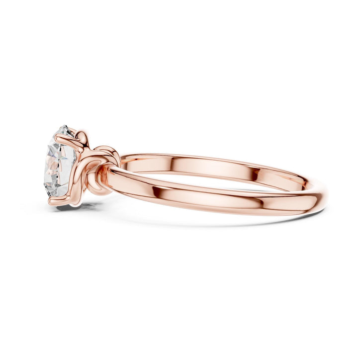 Round Cut Lab Grown Diamond Solitaire Ring, 1.00ct Total, Solid Gold