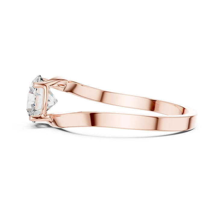 Round Cut Lab Grown Diamond Solitaire Ring, 1.00ct Total, Solid Gold