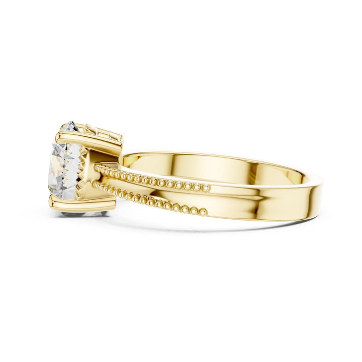 Round Cut Lab Grown Diamond Solitaire Ring, 2.05ct Total, Solid Gold