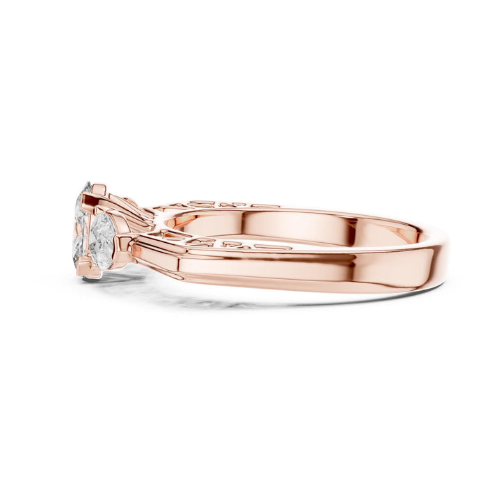 Oval Cut Lab Grown Diamond Cluster Ring, 1.00ct Total, Solid Gold