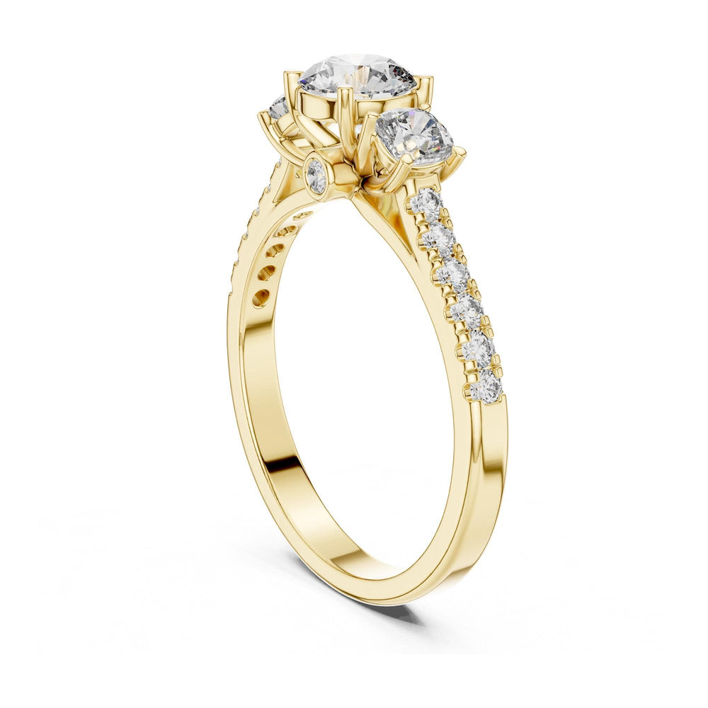 Round Cut Lab Grown Diamond Solitaire Ring, 0.99ct Total, Solid Gold