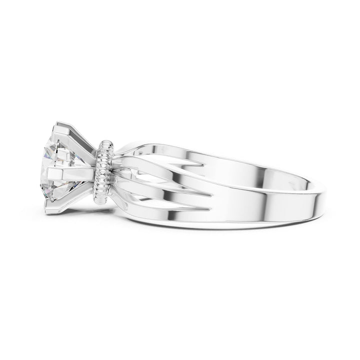 Round Cut Lab Grown Diamond Solitaire Ring, 1.00ct Total, Solid Gold