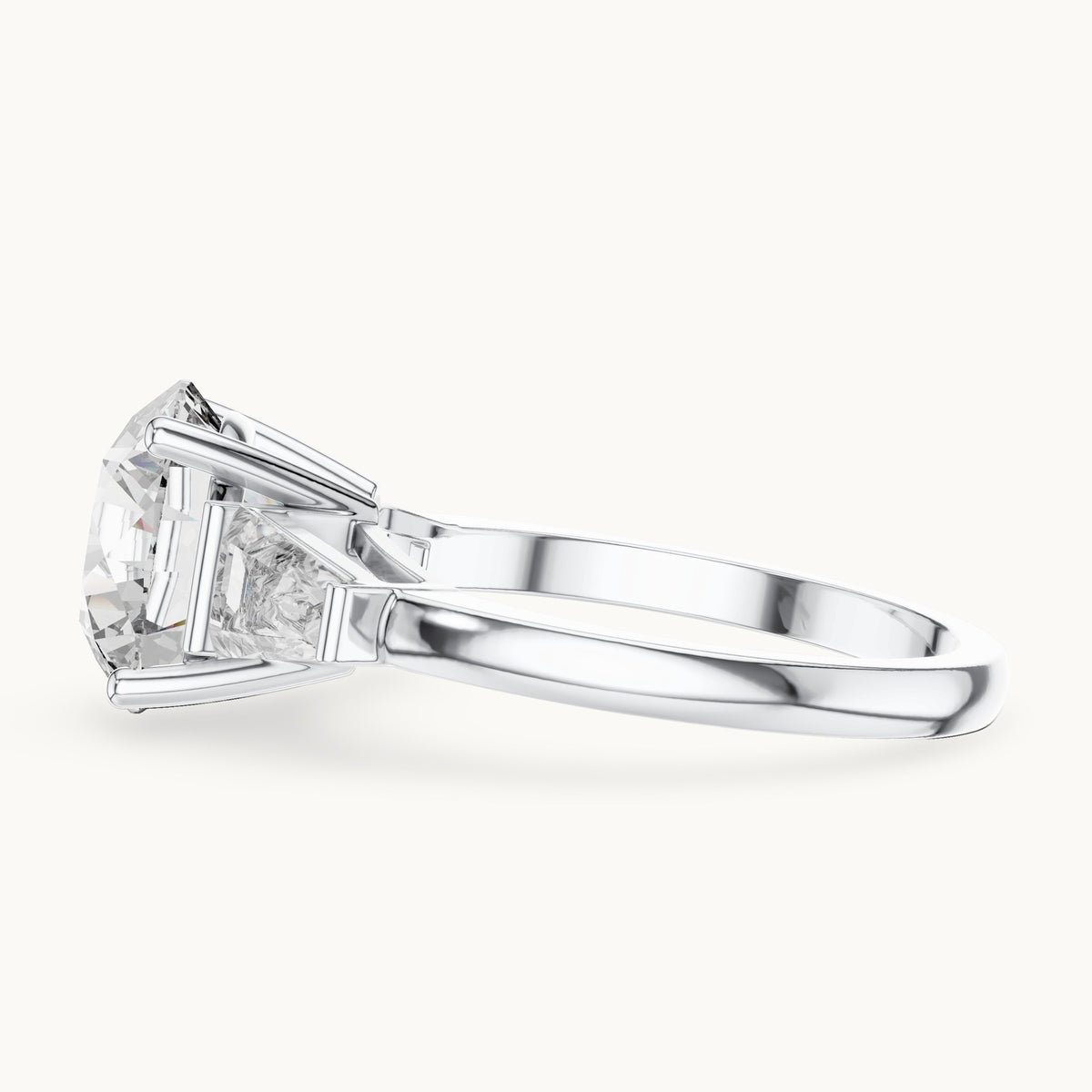 Round cut lab-grown diamond cluster ring in 14K white gold, 4.17 CT TW, view 2