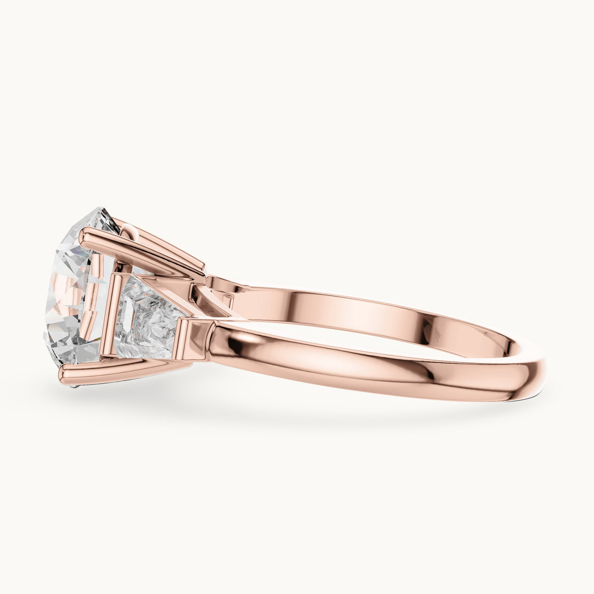 Round cut lab-grown diamond cluster ring in 14K rose gold, 4.17 CT TW, view 2