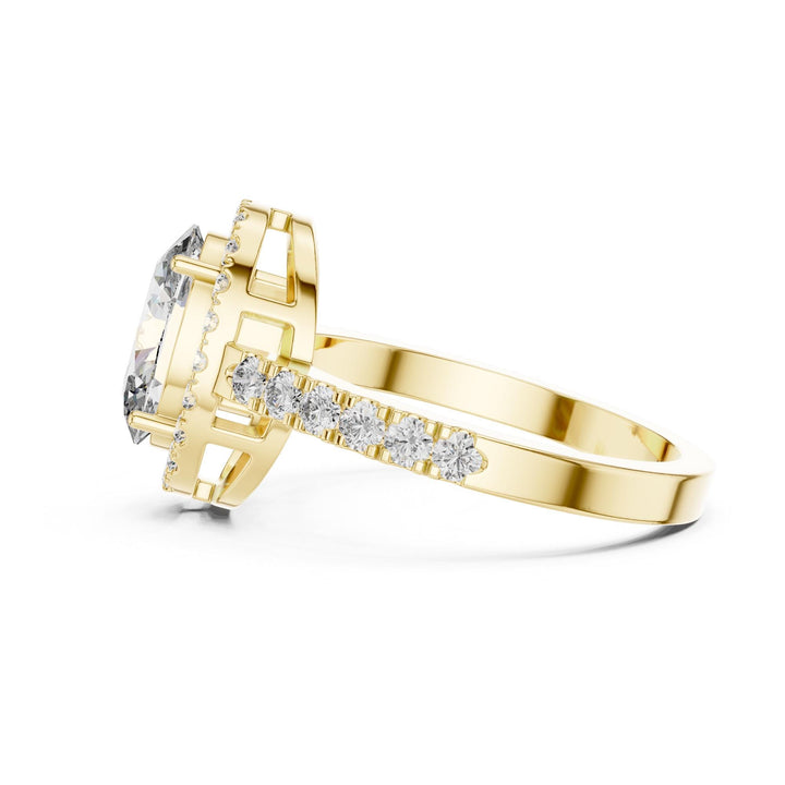 Oval Cut Lab Grown Diamond Solitaire Ring, 1.53ct Total, Solid Gold