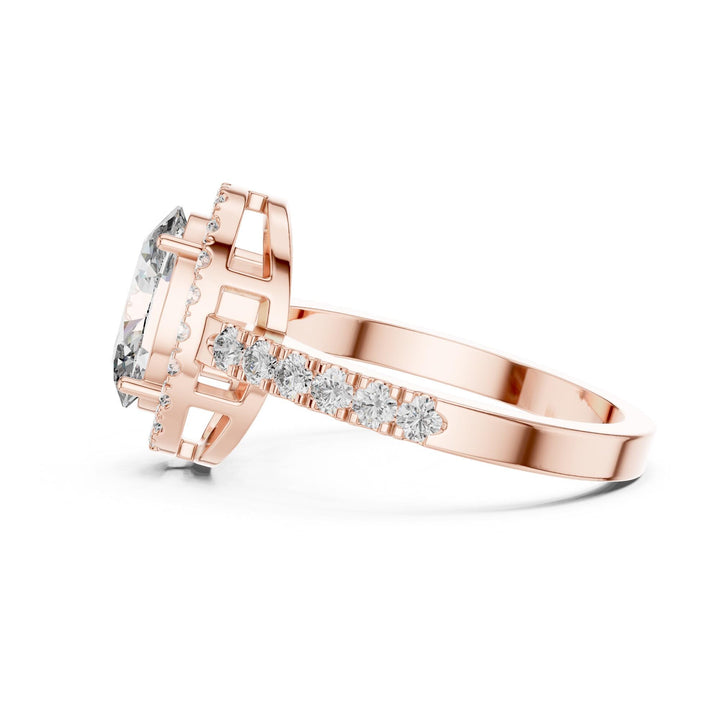 Oval Cut Lab Grown Diamond Solitaire Ring, 1.53ct Total, Solid Gold