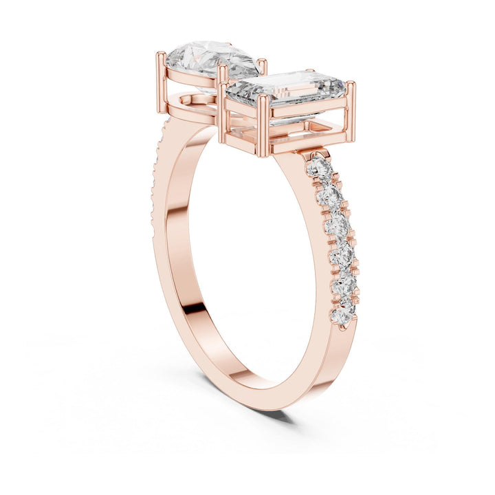 Pear Cut Lab Grown Diamond Solitaire Ring, 2.10ct Total, Solid Gold