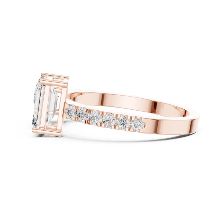 Pear Cut Lab Grown Diamond Solitaire Ring, 2.10ct Total, Solid Gold