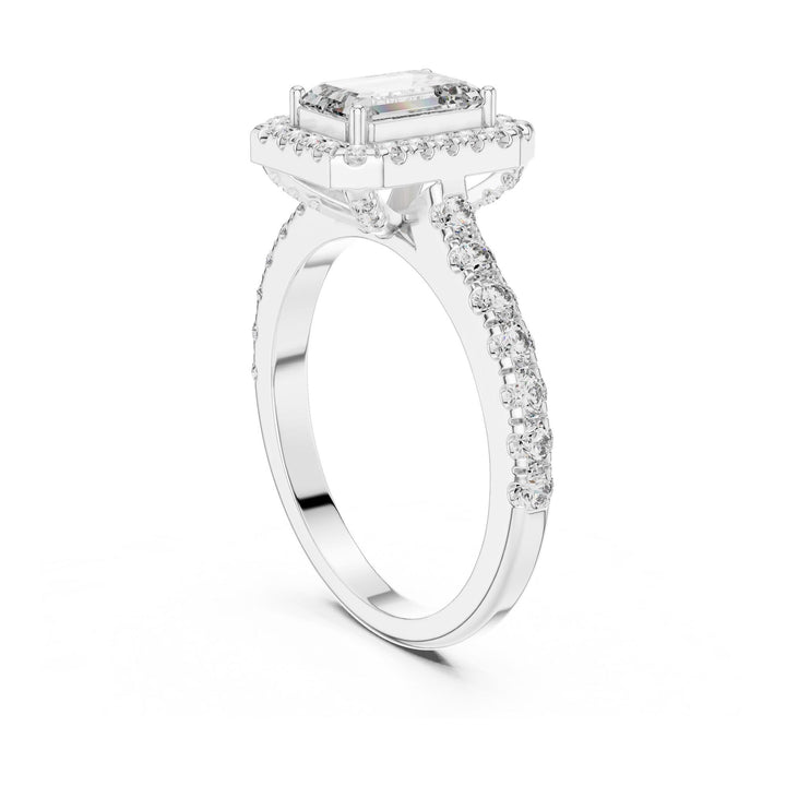 Emerald Cut Lab Grown Diamond Solitaire Ring, 1.66ct Total, Solid Gold
