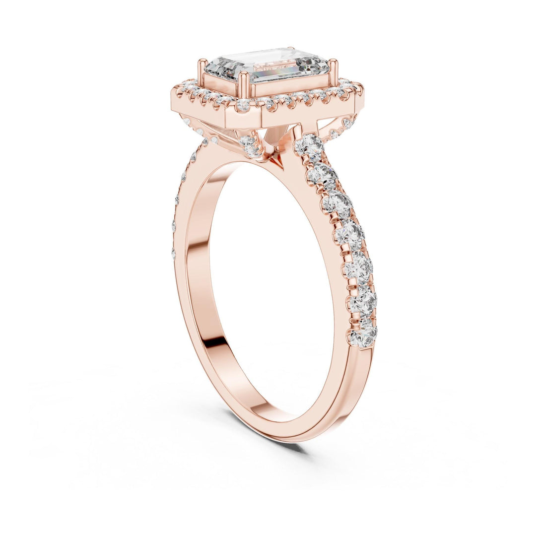 Emerald Cut Lab Grown Diamond Solitaire Ring, 1.66ct Total, Solid Gold