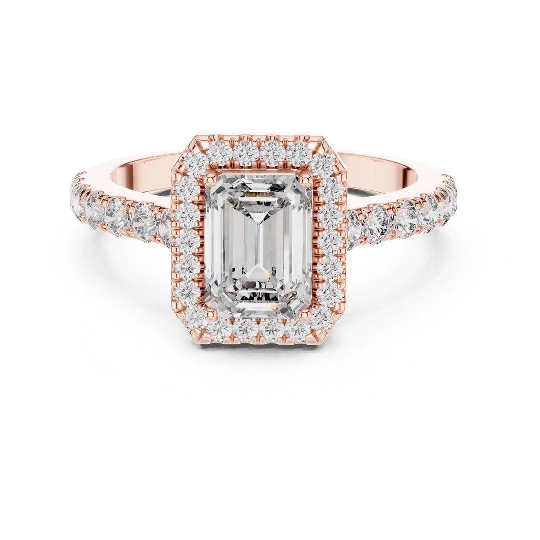 Emerald Cut Lab Grown Diamond Solitaire Ring, 1.66ct Total, Solid Gold