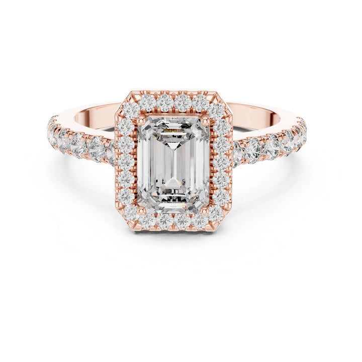 Emerald Cut Lab Grown Diamond Solitaire Ring, 1.66ct Total, Solid Gold