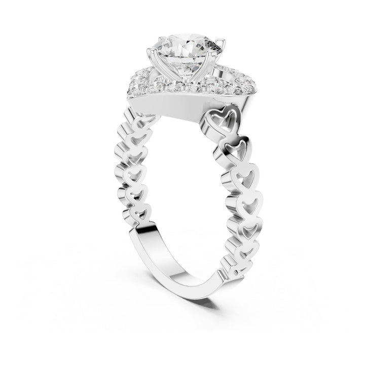 Round Cut Lab Grown Diamond Solitaire Ring, 1.32ct Total, Solid Gold