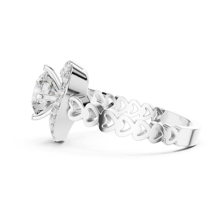 Round Cut Lab Grown Diamond Solitaire Ring, 1.32ct Total, Solid Gold