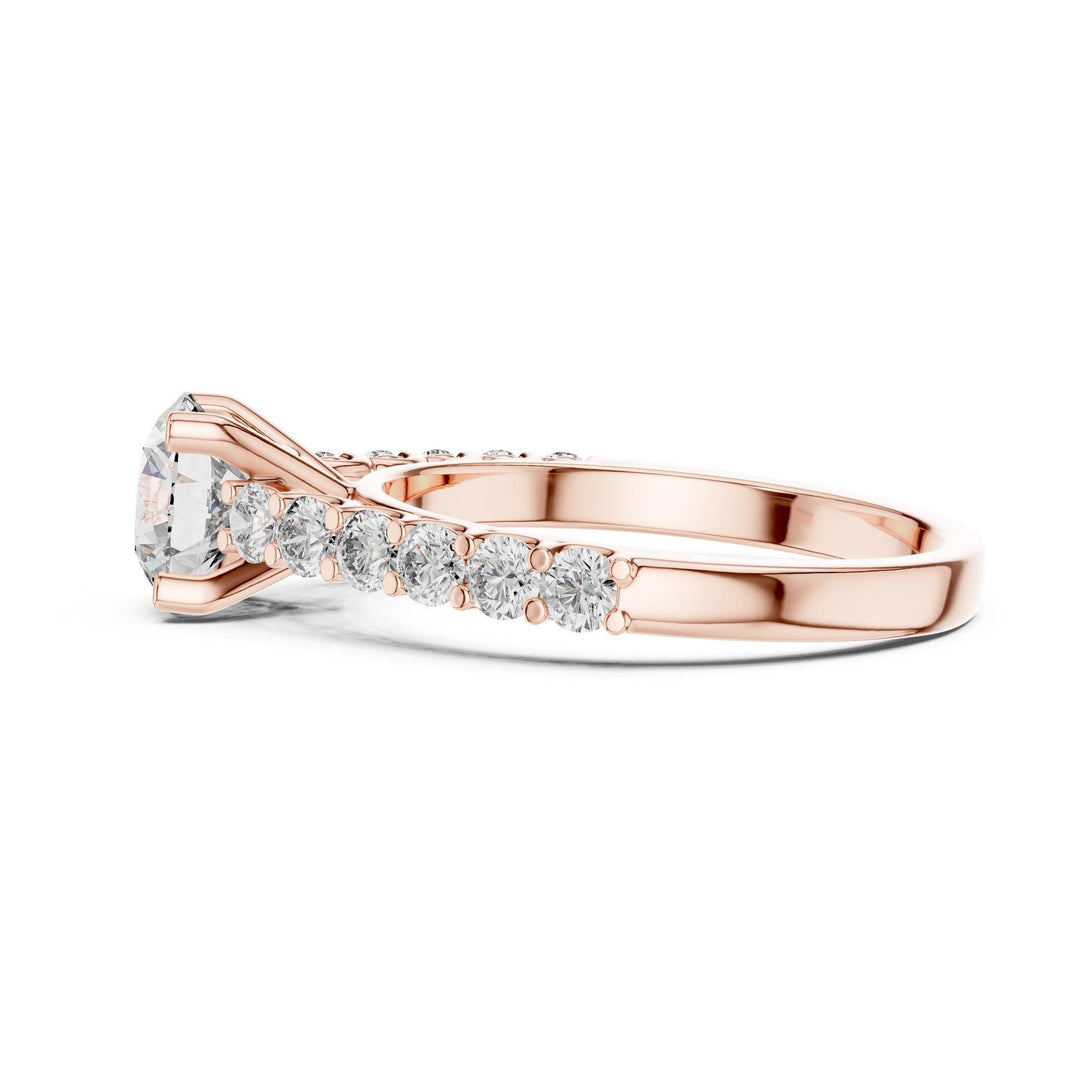 Round Cut Lab Grown Diamond Solitaire Ring, 1.54ct Total, Solid Gold