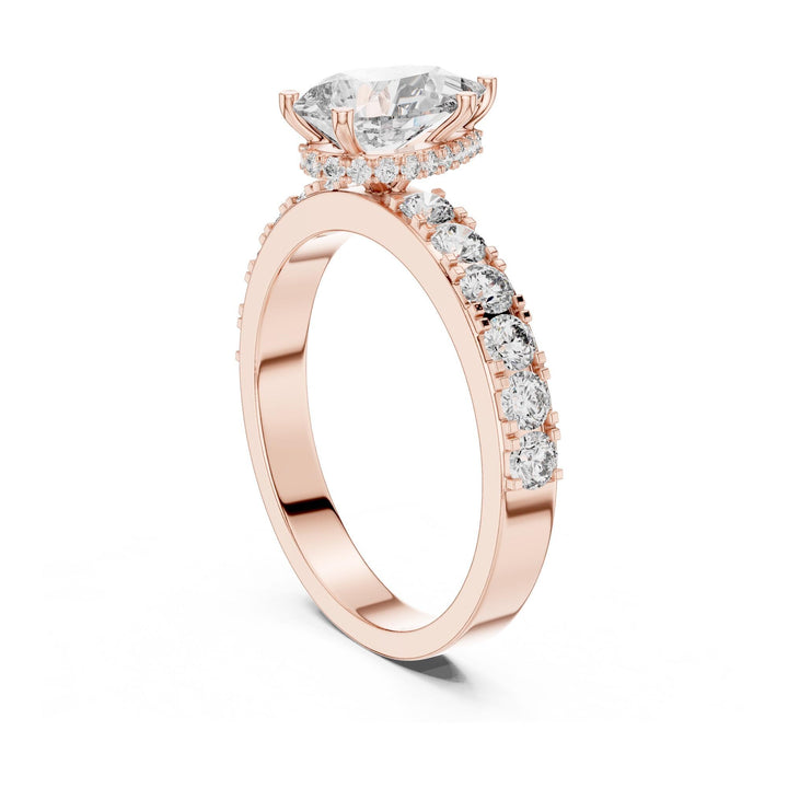 Pear Cut Lab Grown Diamond Solitaire Ring, 1.72ct Total, Solid Gold