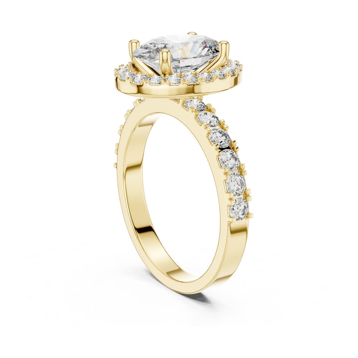 Oval Cut Lab Grown Diamond Solitaire Ring, 2.44ct Total, Solid Gold